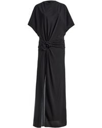 ROTATE BIRGER CHRISTENSEN - Slit Crepe Maxi Dress - Lyst