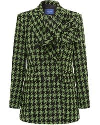 LEO LIN - Jazly Houndstooth Tweed Blazer - Lyst