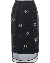 DES_PHEMMES - Embellished Pencil Skirt - Lyst