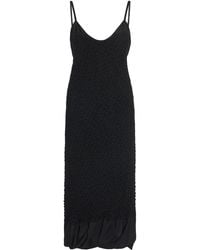 Jil Sander - Exclusive Textured Cotton-blend Midi Dress - Lyst