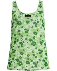Miu Miu - Floral Jersey Tank Top - Lyst