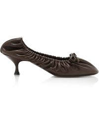 Herbert Levine - Gather Around Leather Ballet Pumps - Lyst