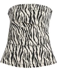 ROTATE BIRGER CHRISTENSEN - Printed Denim Top - Lyst
