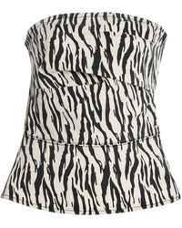 ROTATE BIRGER CHRISTENSEN - Printed Denim Top - Lyst