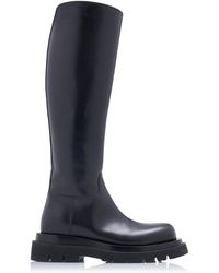 Bottega Veneta - Lug-sole Leather Knee Boots - Lyst