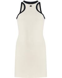 Courreges - Ribbed-cotton Mini Tank Dress - Lyst