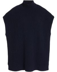 ganni rib knit vest