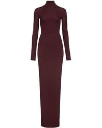 Alaïa - Ruched Back Georgette Maxi Dress - Lyst