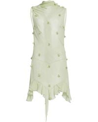Stella McCartney - Bead-embellished Silk Chiffon Mini Dress - Lyst