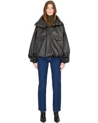 Hiso - Realm Cropped Leather Jacket - Lyst