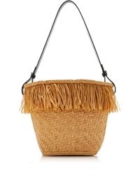 Proenza Schouler - Fringed Raffia Bucket Bag - Lyst