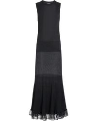 Jil Sander - Frill-trimmed Silk-blend Knit Maxi Dress - Lyst
