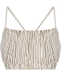 STAUD - Hammock Striped Cotton Top - Lyst