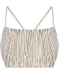 STAUD - Hammock Striped Cotton Top - Lyst