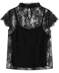 Posse - Blake Silk Lace Top - Lyst