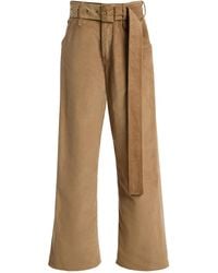 DARKPARK - Dalila Belted Corduroy Wide-Leg Pants - Lyst