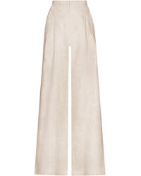 ANDRES OTALORA - Desperte Pleated Linen Wide-Leg Pants - Lyst