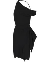 Maticevski - Dossier One-shoulder Draped Crepe Mini Dress - Lyst