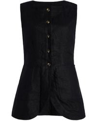 Posse - Emma Linen-blend Vest - Lyst