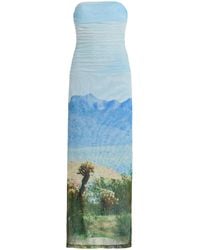 Significant Other - Exclusive Sura Strapless Printed Mesh Maxi Dress - Lyst