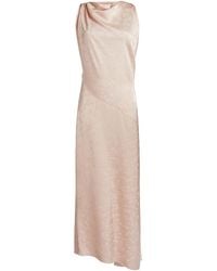 Victoria Beckham - Twist Cowl-Neck Midi Dress - Lyst