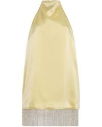 SEV - Daniella Fringed Satin Mini Dress - Lyst