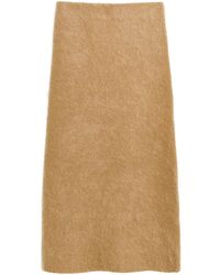 By Malene Birger - Estille Brushed Mohair-Blend Midi Skirt - Lyst