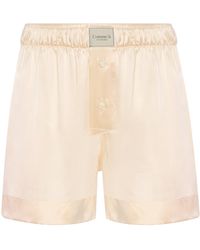 Comme Si - La Boxer Classica Silk-Charmeuse Shorts - Lyst