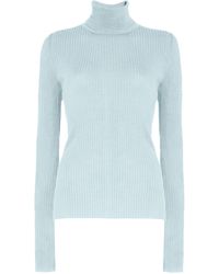 Gabriela Hearst - Peppe Turtleneck Wool-Silk Top - Lyst