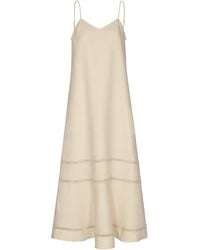 ANDRES OTALORA - Al Viento Embroidered Linen Maxi Dress - Lyst