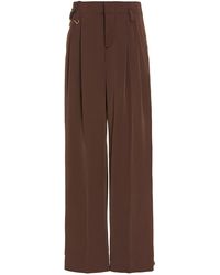 Jacquemus High-rise Crepe Wide-leg Trousers - Brown