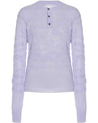Bottega Veneta - Flower-knit Cotton-blend Sweater - Lyst