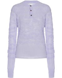 Bottega Veneta - Flower-knit Cotton-blend Sweater - Lyst
