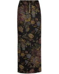 Ralph Lauren - Fontaine Floral Stretch-Silk Maxi Skirt - Lyst
