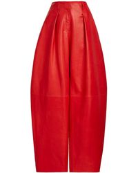 Jacquemus - Ovalo Cuir Pleated Leather Balloon Pants - Lyst