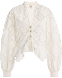 Isabel Marant - Nina Cotton-Linen Blouse - Lyst