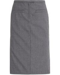 Courreges - Wool Midi Pencil Skirt - Lyst