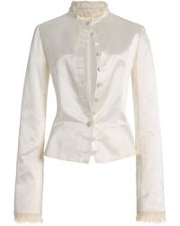 Colleen Allen - Keyhole Duchesse Silk Jacket - Lyst