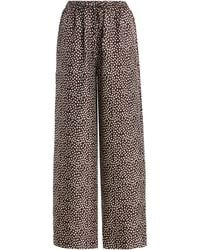 Asceno - The Aurelia Silk Wide-Leg Pants - Lyst