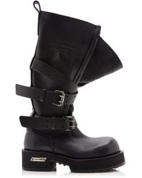 Balenciaga - Venom Leather Platform Knee Boots - Lyst