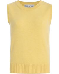 Oscar de la Renta - Sleeveless Wool Sweater - Lyst