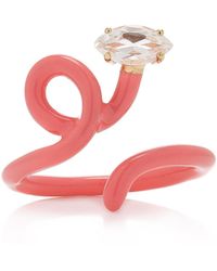 Bea Bongiasca - Baby Vine Enameled 9k Rose Gold Crystal Ring - Lyst