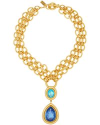 VALÉRE - Santorini 24k Gold-plated Brass Quartz Necklace - Lyst
