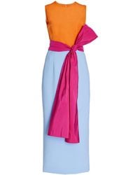 Carolina Herrera - Sash-detailed Midi Dress - Lyst