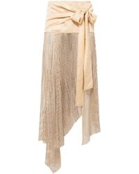 Siedres - Lumier Tie-Front Sequined Midi Skirt - Lyst