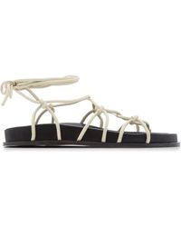 A.Emery Tuli Leather Sandals - White