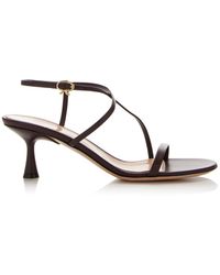 Gianvito Rossi - Criss-Cross Leather Sandals - Lyst