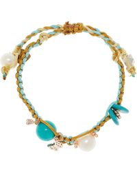 Joie DiGiovanni - Turquoise Sunrise Knotted Silk Bracelet - Lyst