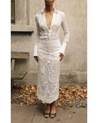TG Botanical - Embellished Sheer Ornament Skirt - Lyst