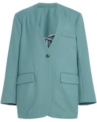 Sloan - Exclusive Collarless Wool Blazer - Lyst